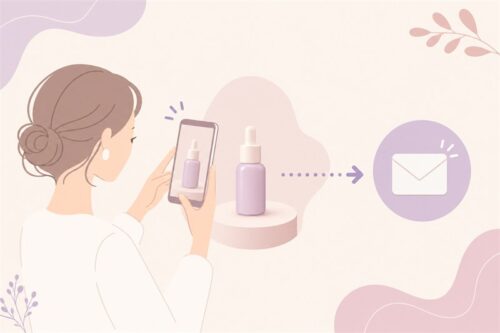 スマホで商品の写真を撮って提出する