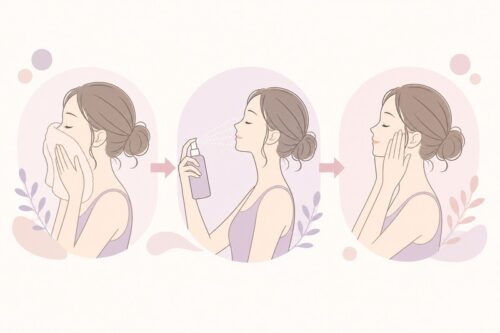 ミスト化粧水を使う3ステップ