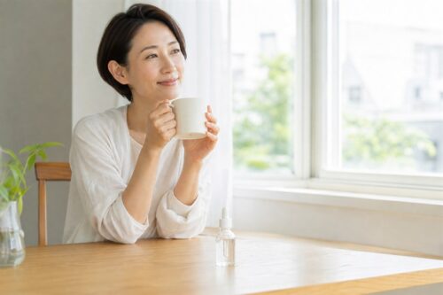 朝のスキンケアの時間